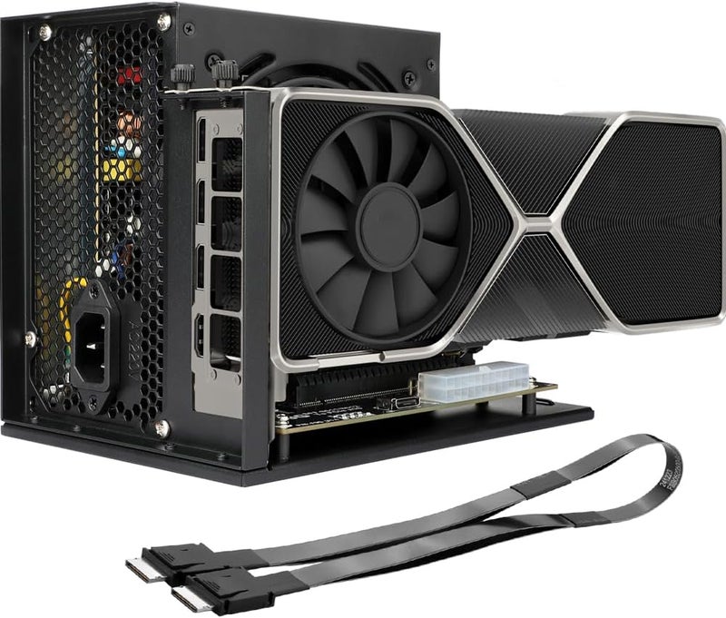 OwlTree PCIe 4.0 x4 64Gbps Compatible eGPU DOCK, with OCuLink SFF-8612 8311 to PCIe x16 and SFF-8611 Male Cable, Enclosure supports Standard ATX Power and External Graphics Cards GPU for Laptop Mini PC - Image 1